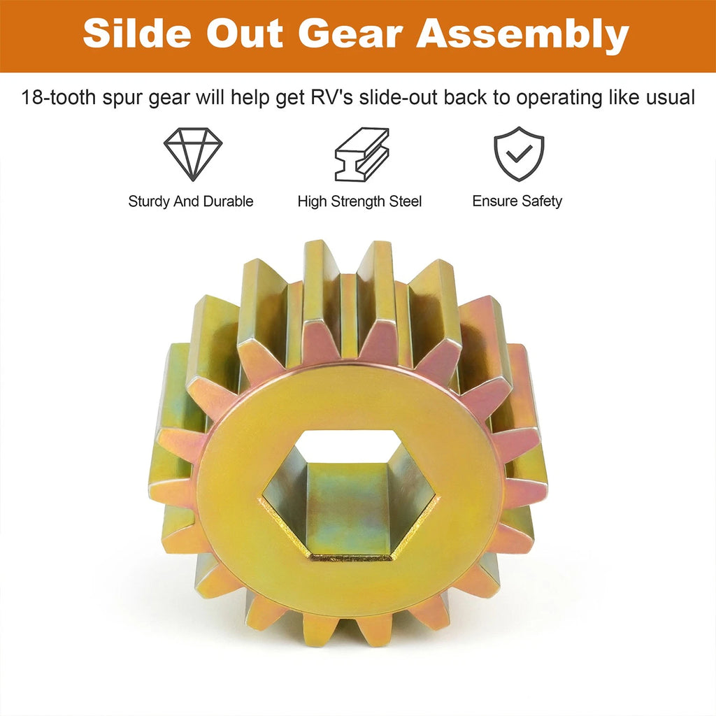 18 Tooth Spur Gear 122739 for Lippert RV Slide-Outs (12DP/14.5PA)