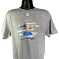 Ford Mustang T-Shirt Gray Patriotic Pony Emblem for 2015–2024 (Qty 1)