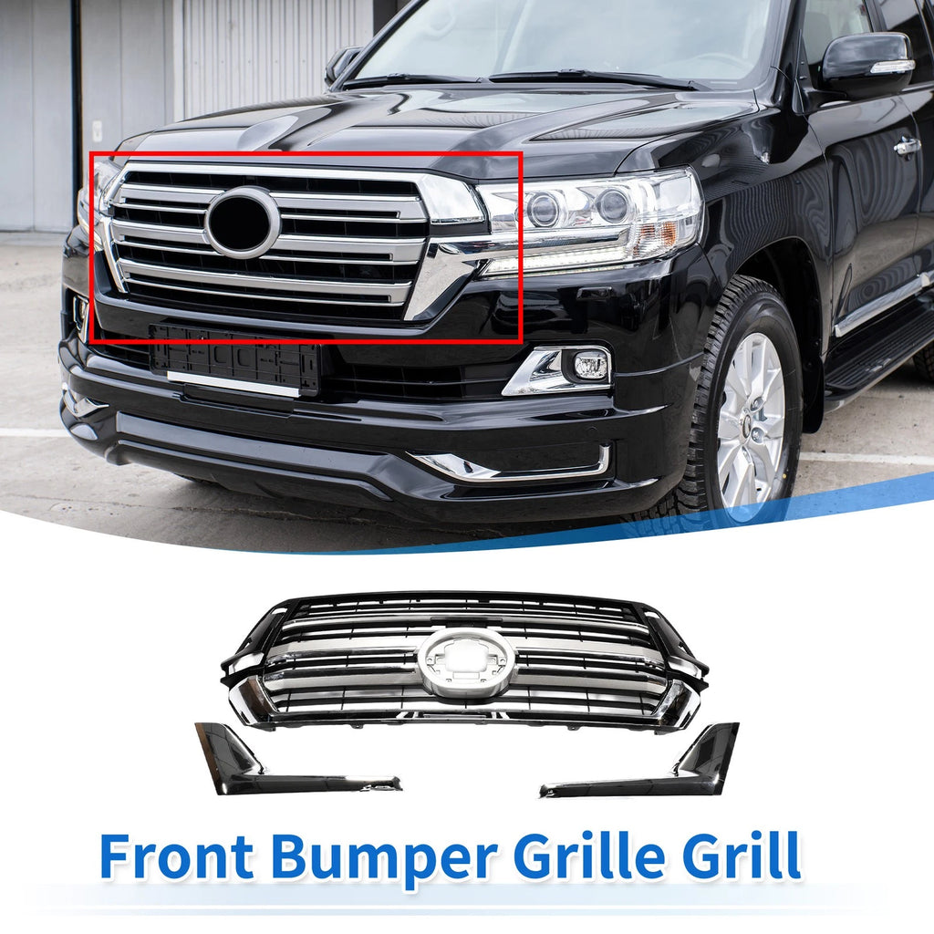 Front Upper Hood Bumper Grille for Toyota Land Cruiser (Chrome)