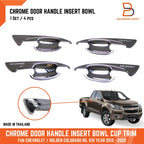 Chrome Door Handle Insert Trim for Holden Colorado Ute (2012-2022)