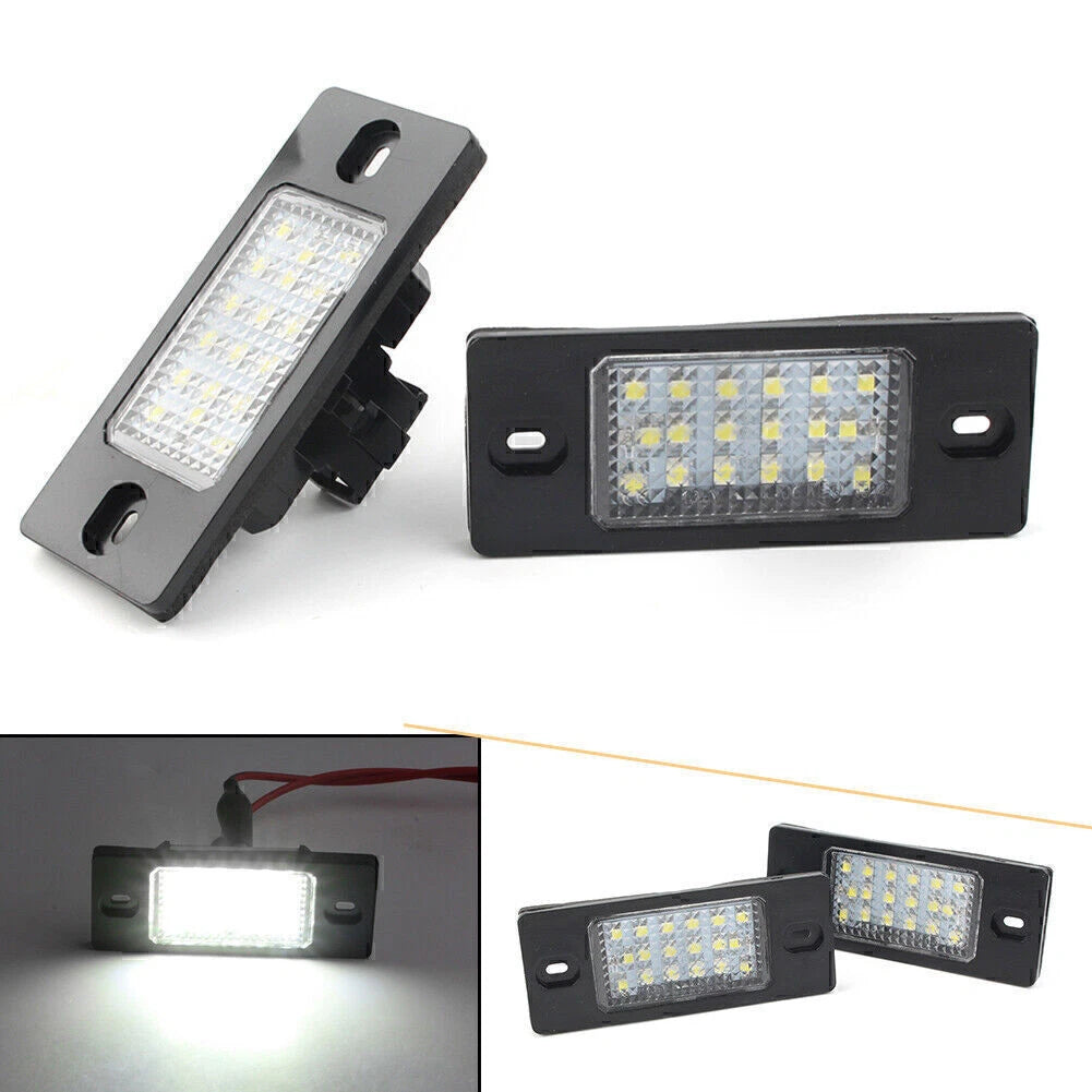 18-SMD LED License Plate Lamp for VW Touareg (2003–2010), Tiguan (2009–2015), Golf 5