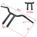 14" Tall Black MX T Bars Handlebar for Harley Davidson Sportster Dyna