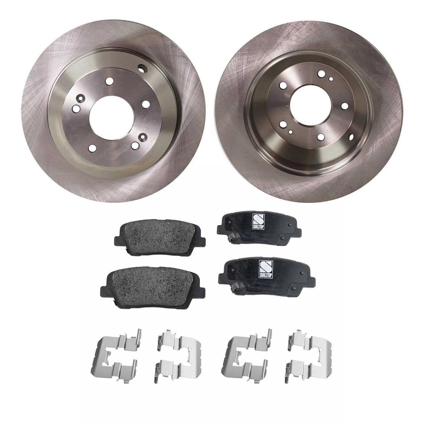 Rear Brake Disc Rotor and Pad Kit for Kia Sorento, Hyundai Santa Fe