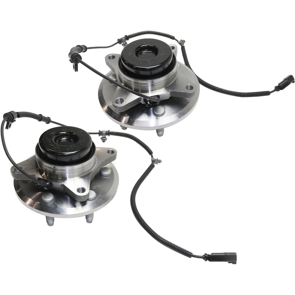 Set of 2 Wheel Hubs for Ford F-150 (2011–2014) Front 6 Lug with Bearing & Sensor