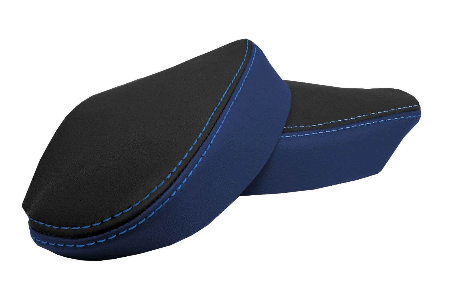 Leather Door Panel Armrest Cover for Toyota Sienna (2005–2010) Black & Blue