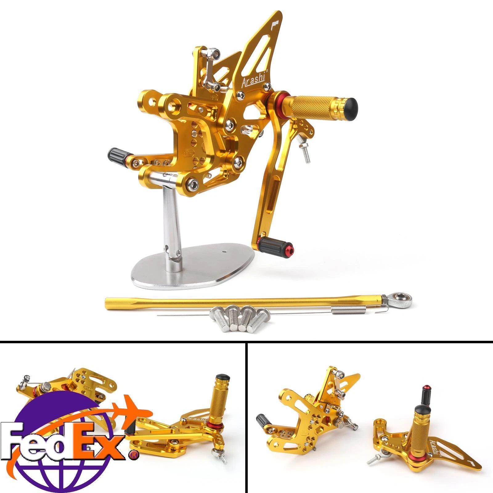 Racing Rearsets Footpegs for Kawasaki Ninja ZX10R ZX1000 (2011–2015)