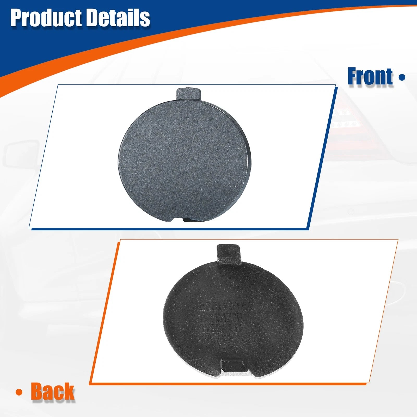 Bumper Tow Hook Cover for Mazda 6 (2014–2016) No.GHP950A11A Gray