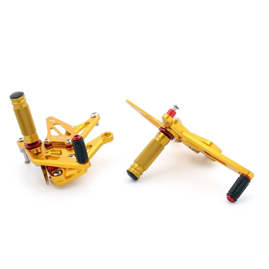 CNC Adjustable Rearsets Rear Set Foot Pegs for Kawasaki Ninja Z1000 (2017) Gold