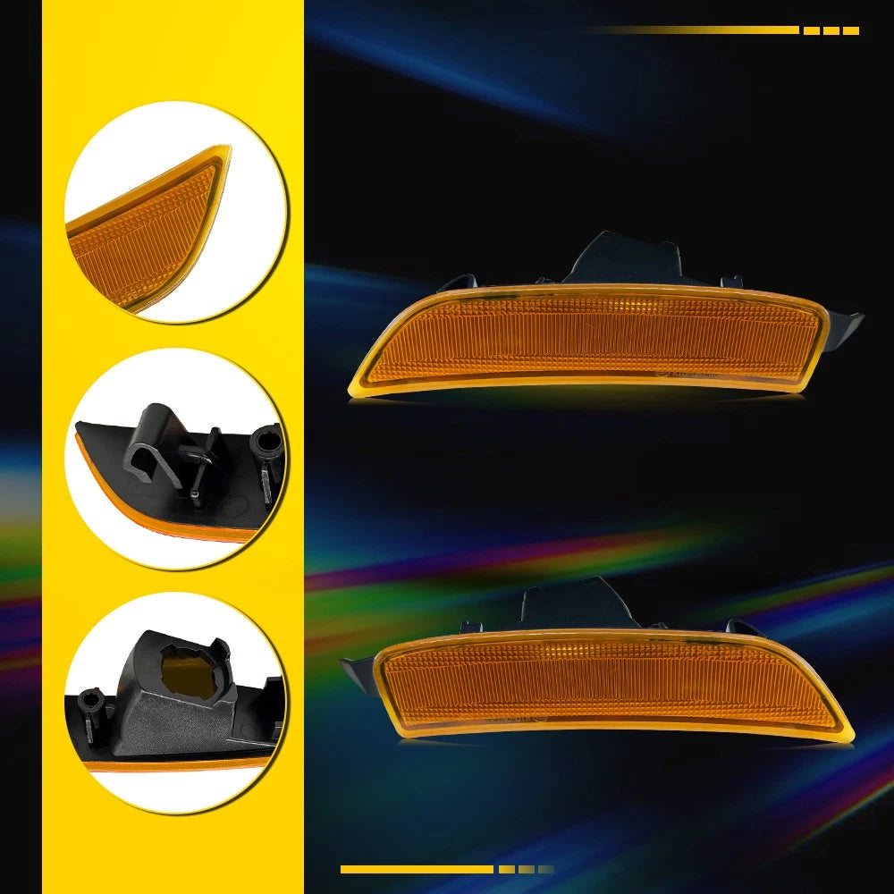 Front Bumper Side Marker Lights for Mazda Miata MX-5 (2016–2023) Amber Lens