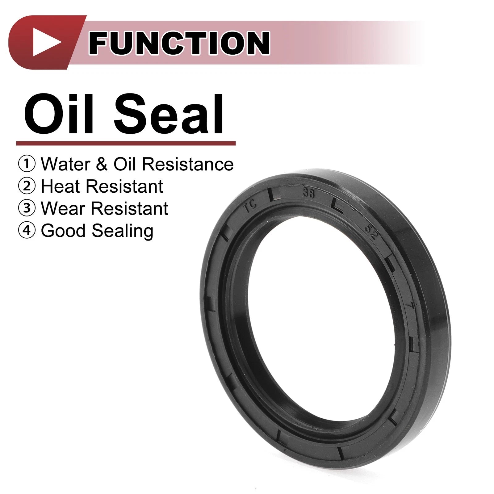 Set of 5 Rotary Shaft Oil Seals for Various Models (38x52x7mm)