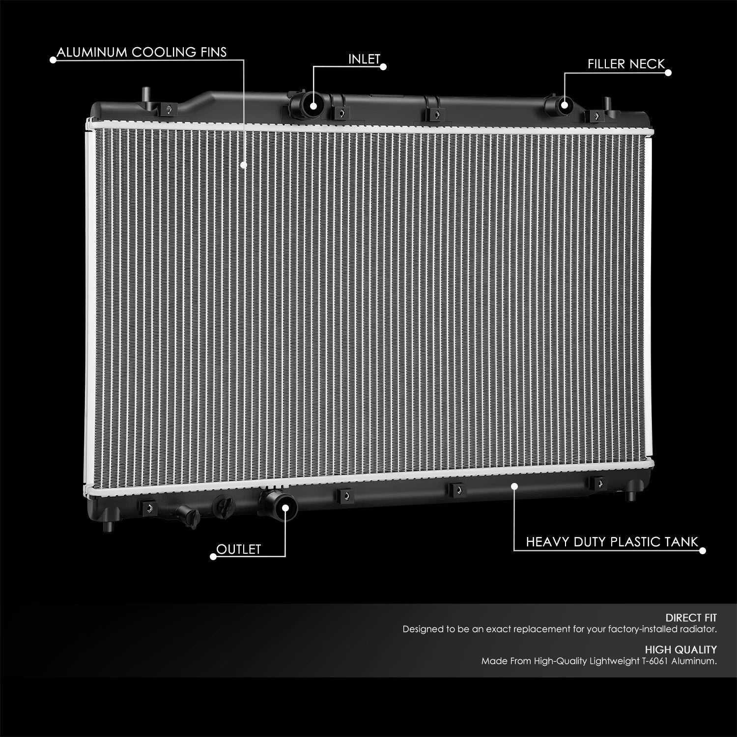 OE Aluminum Core Radiator for Honda CR-V 1.5T (2023–2026) DPI 13946