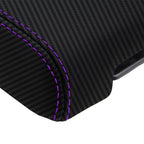 Console Armrest Cover for Jeep Liberty (2008–2013) Carbon Fiber Purple Stitch