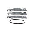 Replacement Deck Belt & Mulching Blade Kit for Husqvarna (3 Blades, 1 Belt)
