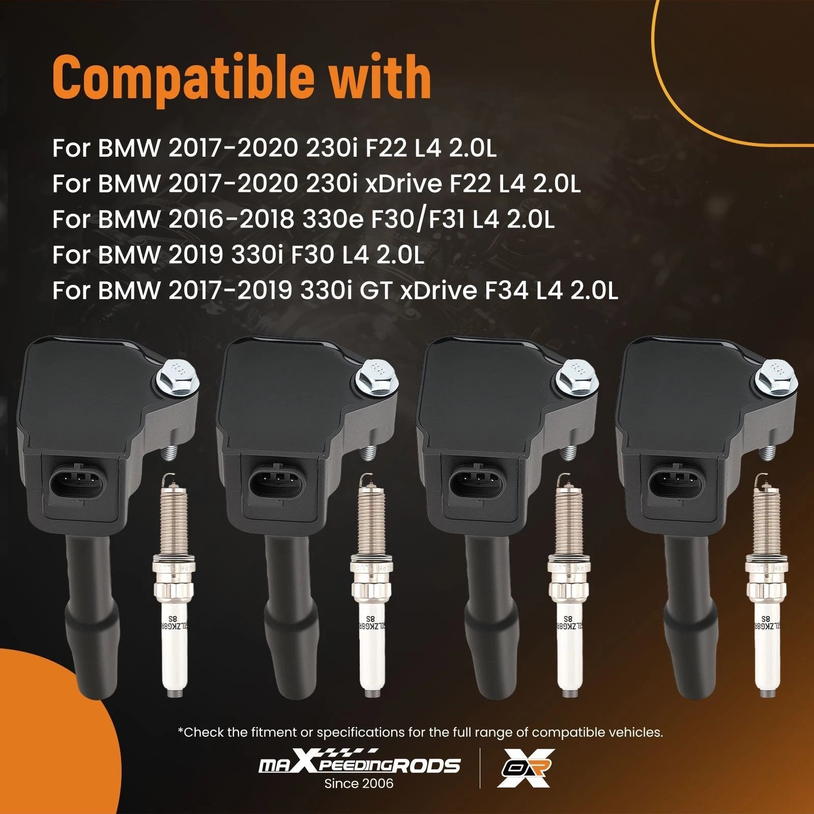 Ignition Coils & Spark Plugs for BMW 230i/330i/430i/530i (2017–2018)
