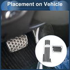 2X Foot Accelerator Pedal Covers for Mazda 3 (2020) Silver Tone