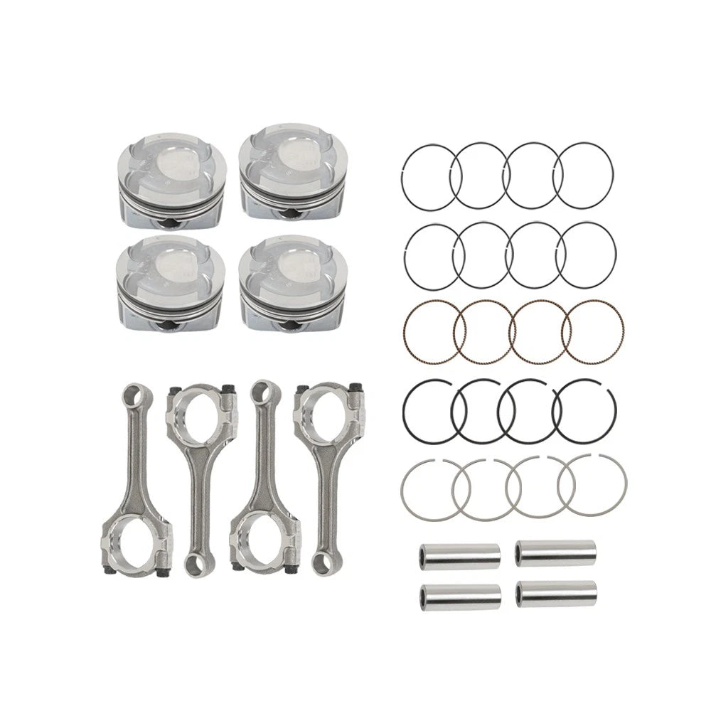 Set of 4 Connecting Rod & Piston Kit for Hyundai Kia Accent Rio (2012–2012)