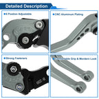 Adjustable Short Brake Clutch Lever for Honda Fury/VTX1300CX (2009–2018) Titanium Tone