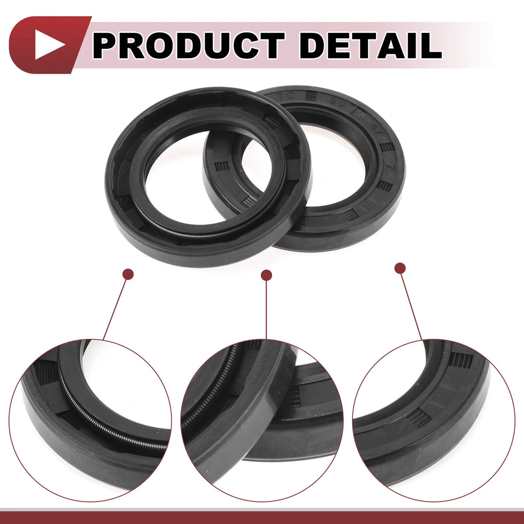Set of 5 Rotary Shaft Oil Seals 30x47x7mm Nitrile Rubber