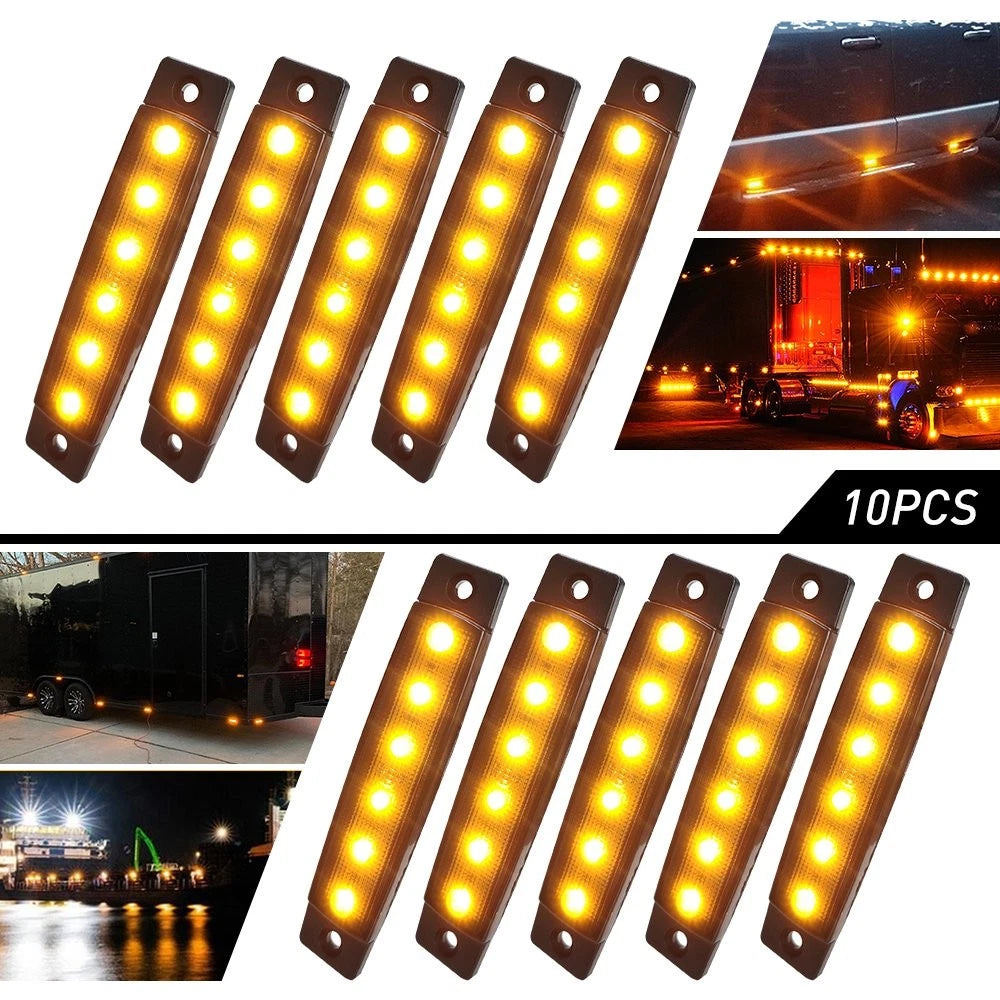 Amber Smoked LED Running Strip Lights for Trailer Truck (Waterproof)