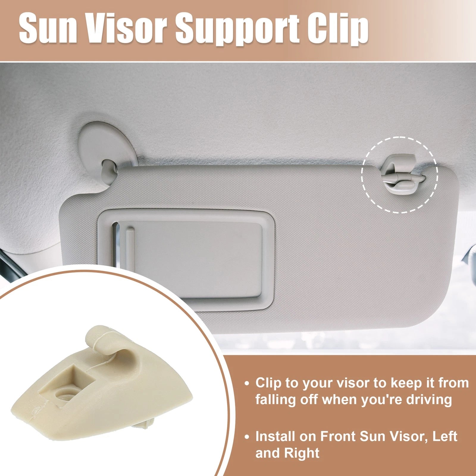 Sun Visor Support Clip Retainer No. 191857559 for Volkswagen Rabbit (2006–2010)