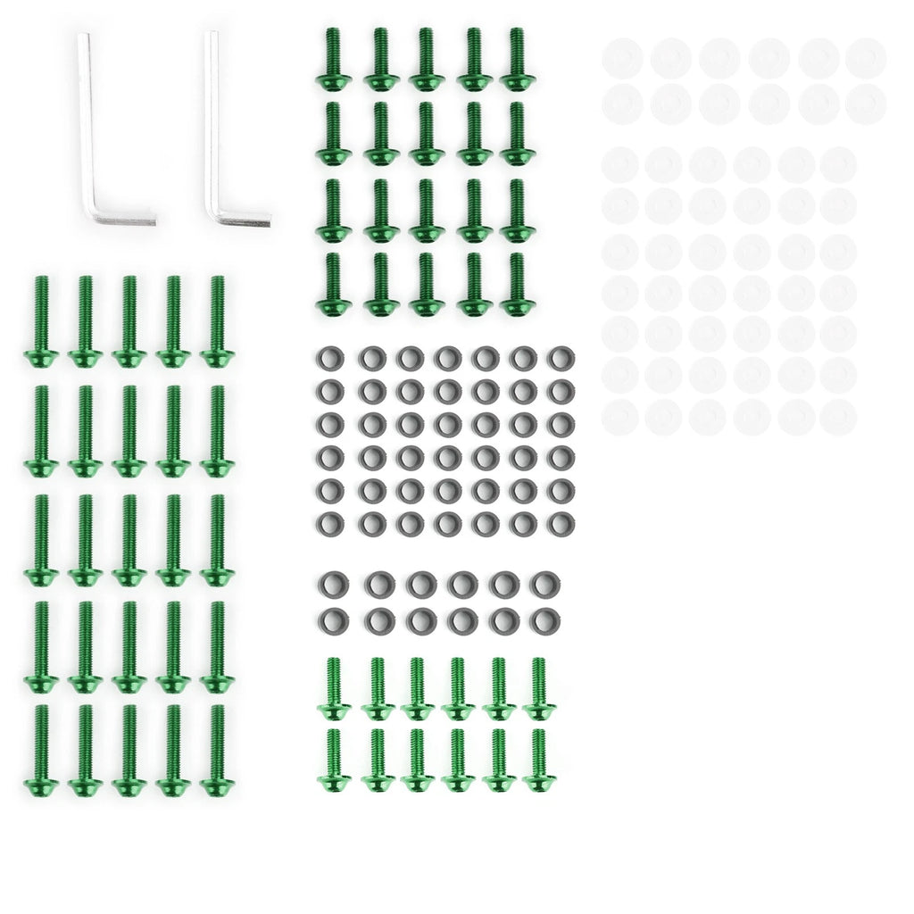 Windscreen Fairing Bolt Kit for Motorcycle Sportbike (158) - Green