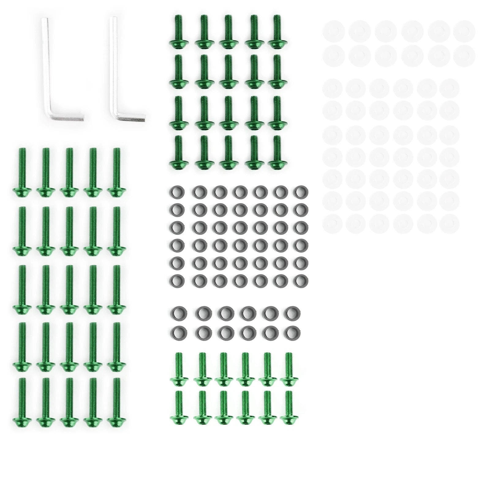 Windscreen Fairing Bolt Kit for Motorcycle Sportbike (158) - Green