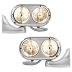 Pair Aluminum Clear Headlights for Peterbilt 379/389 (2000–2023)