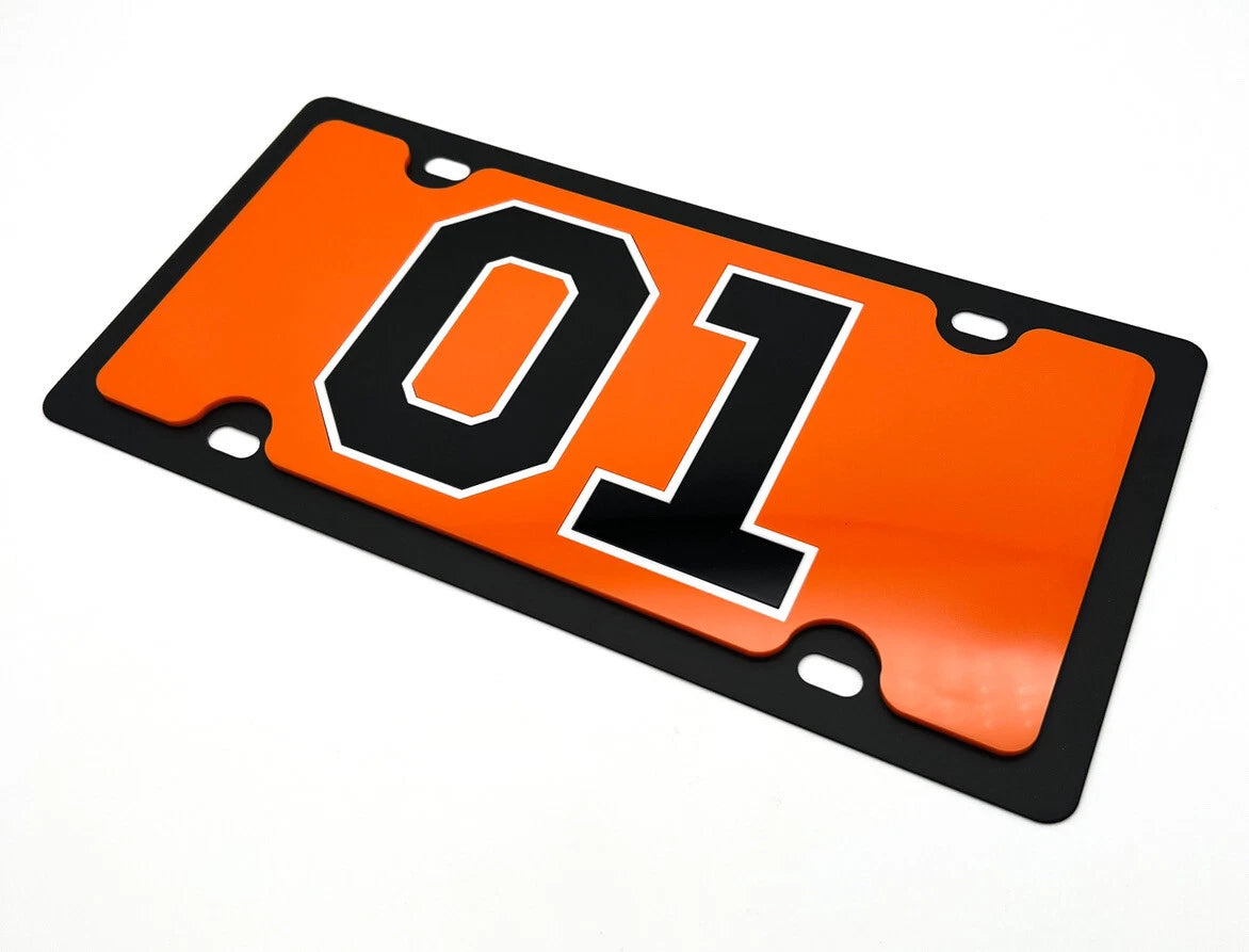 Premium License Plate for Chevrolet General Lee Black (2001–2005)