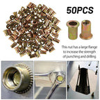 50X M6 Nutserts Rivet Nuts for Automotive Applications (Zinc Plated Steel)