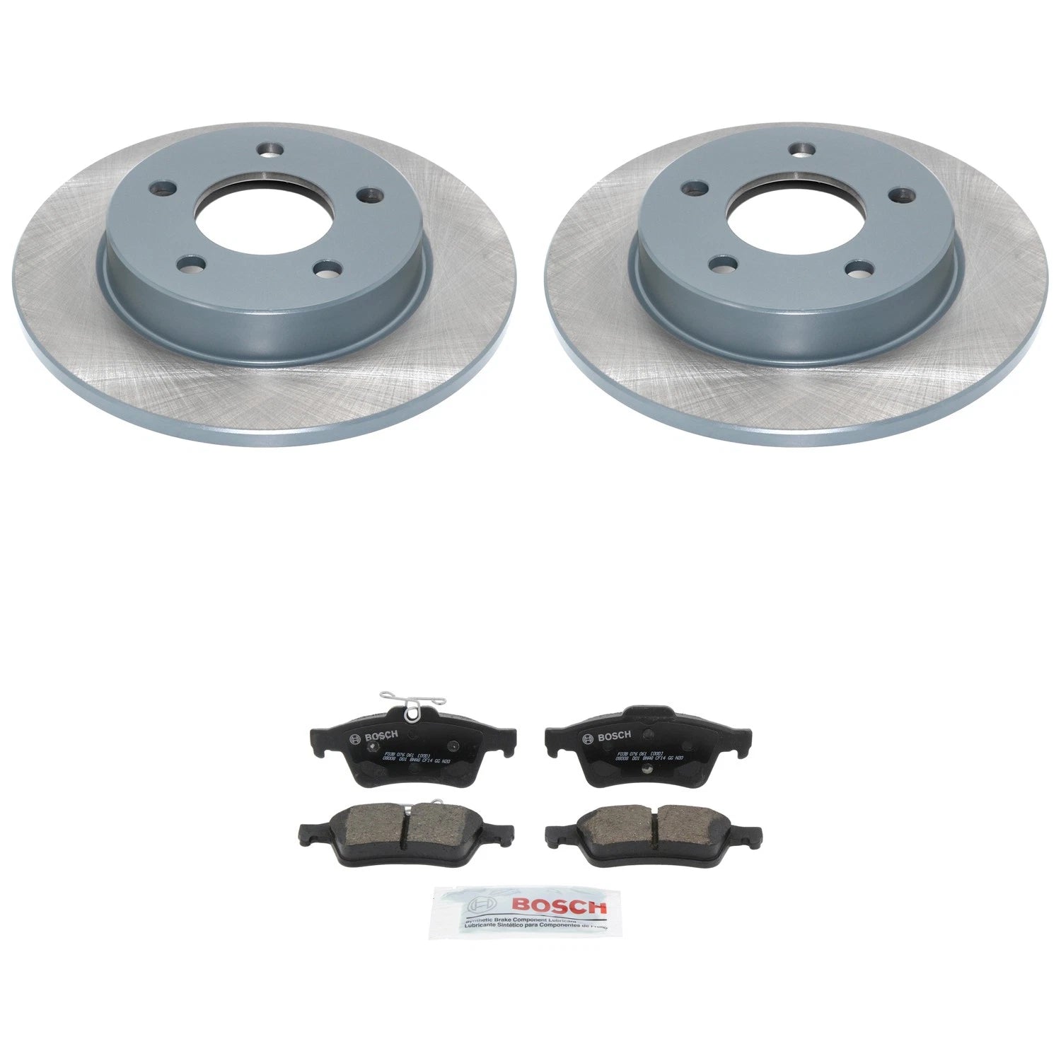 DuraGo Rear Rotors & Bosch QuietCast Ceramic Disc Brake Pads Kit for Mazda 3 (2004–2013)