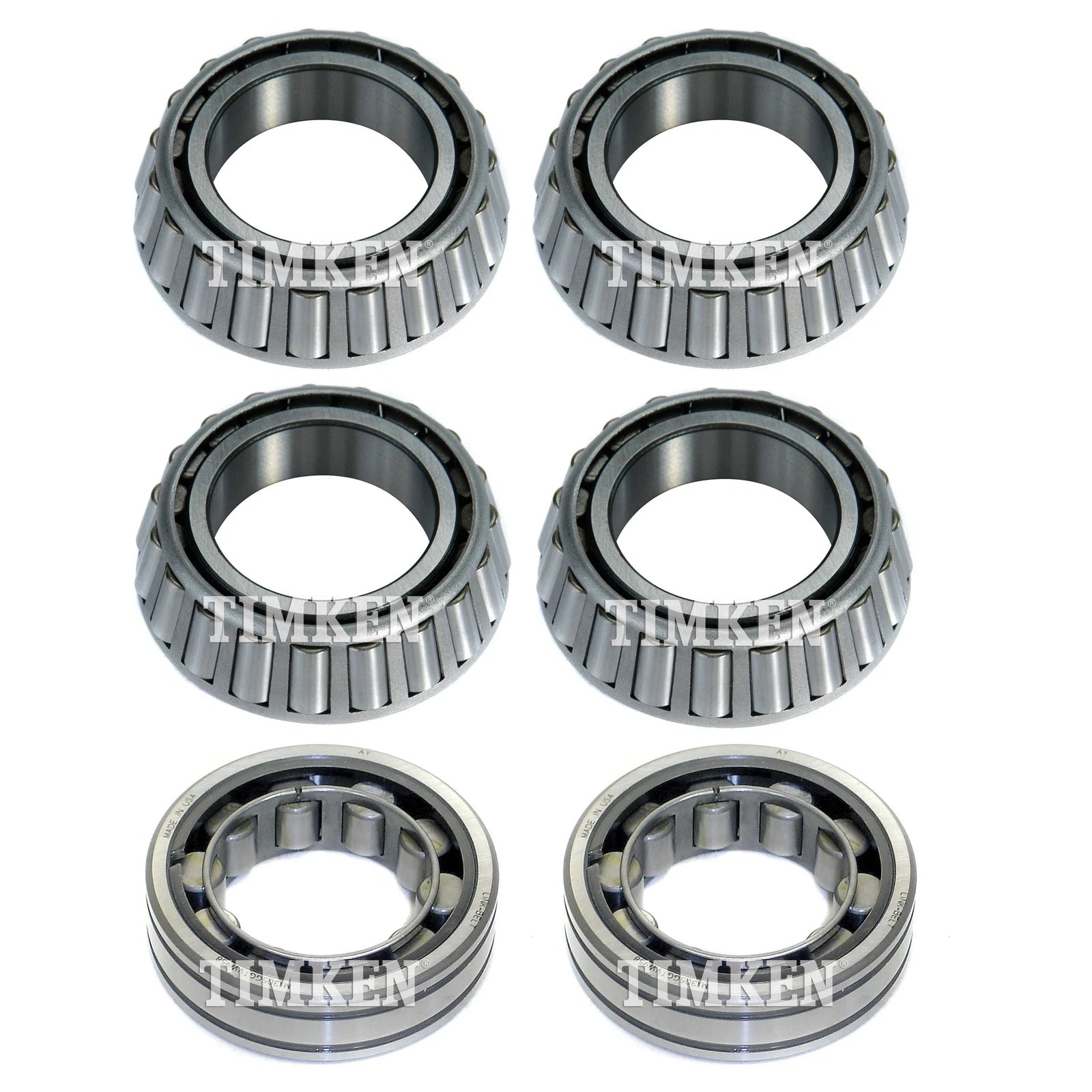Set of 6 Rear Wheel Bearings Kit Timken for Dodge Ram 2500 4WD (1994–2001)