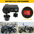 Dual USB Phone Charger for Motorcycle Handlebar (Waterproof)