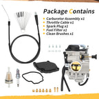 Carburetor w/ Throttle Cable for Yamaha Wolverine 350 YFM350FX Bear Tracker 250 (1995–2006)