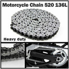 KMC 520 Chain + Joint Link for Kawasaki ER6N (2006–2013)