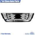 Chrome & Black Front Upper Bumper Grille for Nissan Pathfinder (2017–2020)