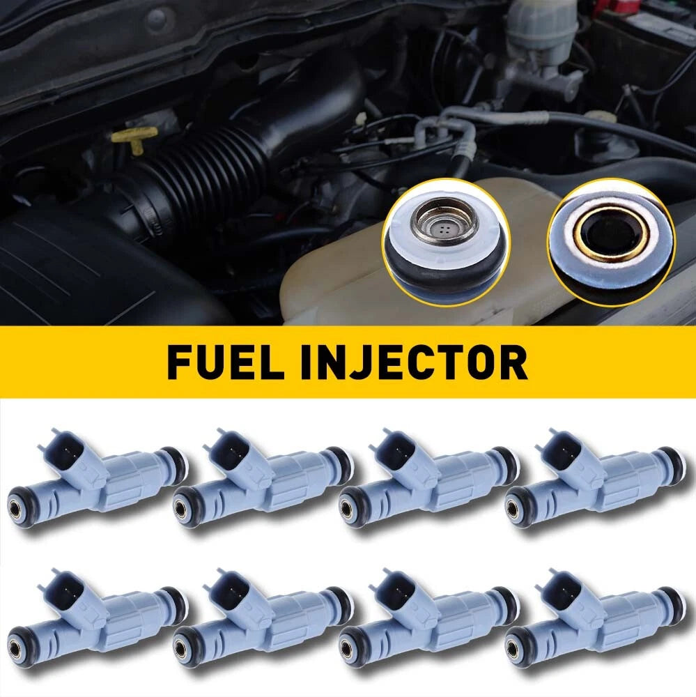 Set of 8 Upgrade Fuel Injectors for Dodge Ram 1500 (2002–2007)