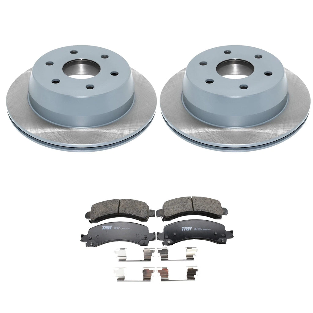 DuraGo Rear Rotors & TRW Pro Ceramic Disc Brake Pads Kit for Avalanche 1500, Tahoe (2007–2013)