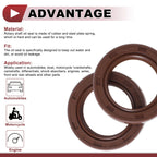 Set of 2 Oil Seal Rotary Shaft Seal FKM Rubber 20x30x5mm