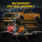 Set of 2 Amber LED Round Side Marker Lights for Trailer RV