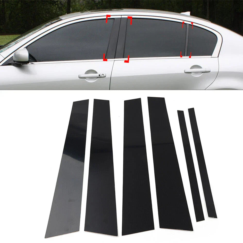 Pillar Post Door Window Trim Covers for Infiniti G35 G37 Sedan (2002-2013)
