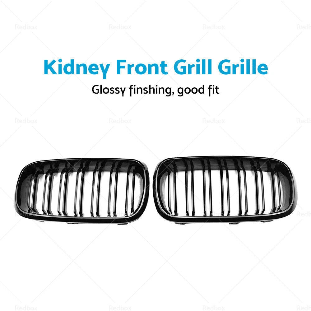 Glossy Black Front Hood Bumper Grille for BMW X5 (2014–2019)