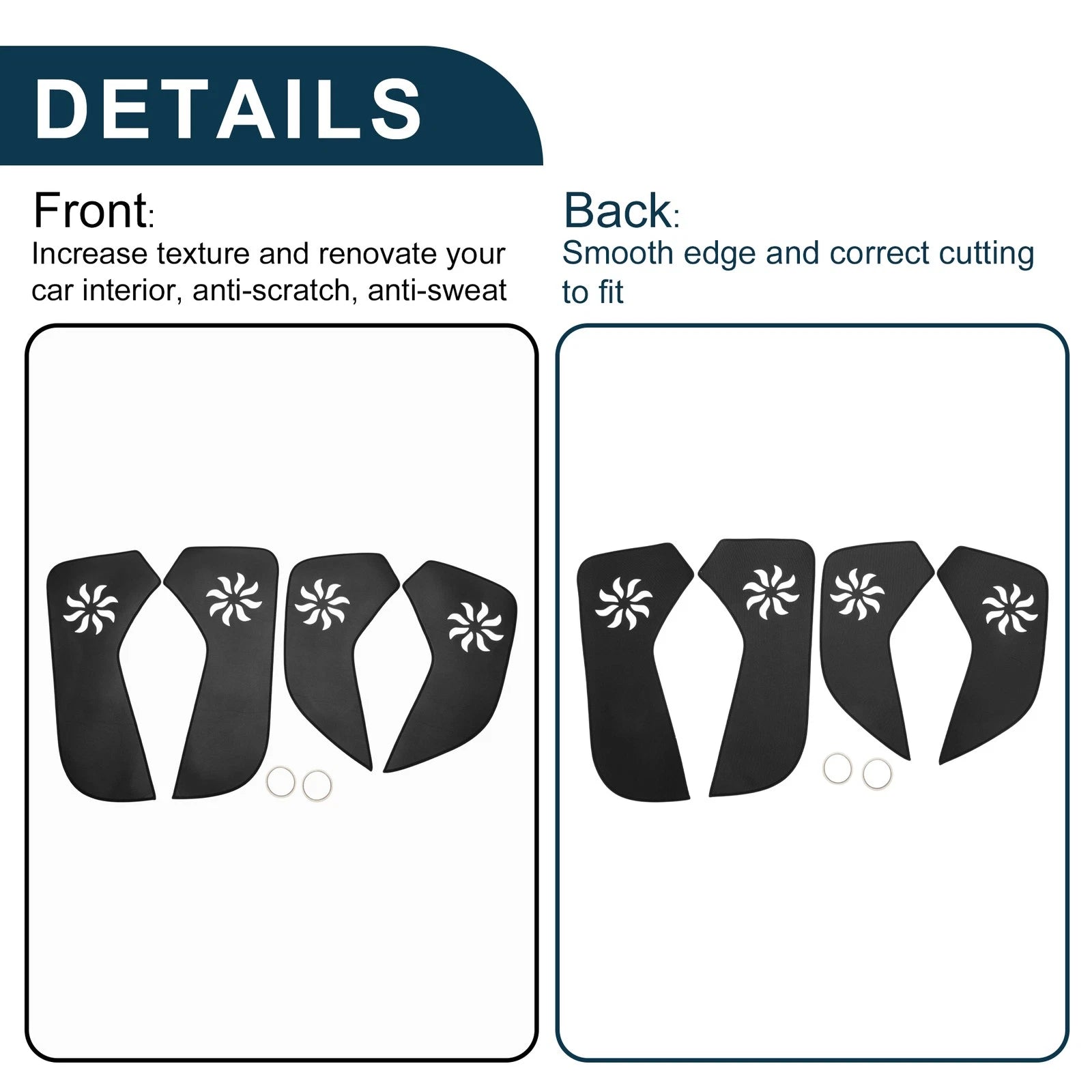 Set of 1 Car Door Leather Anti Kick Pad Sticker for Audi Q7 (2016–2024)