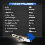 Set of 4 Iridium Spark Plugs for Honda (2012–2015) L4 2.4L 9619