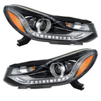 Set of 2 Headlight Assemblies for Chevy Trax (2017–2019) Halogen with LED DRL