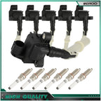 Set of 6 Ignition Coils & Spark Plugs for Mercedes-Benz C300 C350 E350 ML350 (2008–2015)