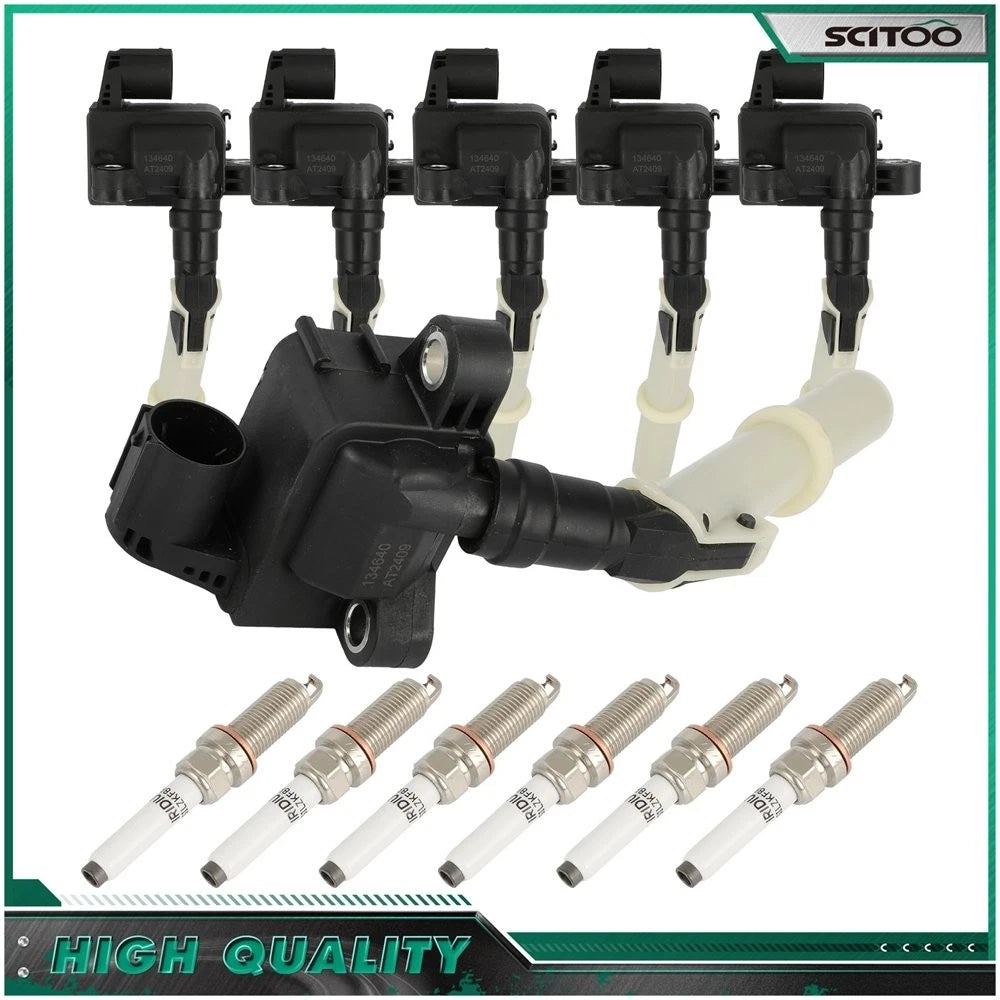 Set of 6 Ignition Coils & Spark Plugs for Mercedes-Benz C300 C350 E350 ML350 (2008–2015)