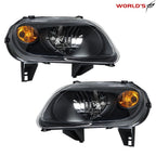 Set of 2 Halogen Headlights for Chevy HHR (2006–2011) Black Housing Clear