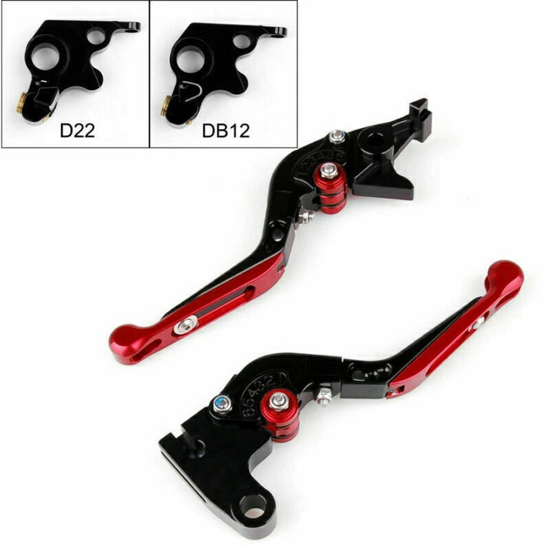 Adjustable Folding Brake Clutch Levers for Ducati Monster 695 (2006–2009) Red T9