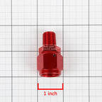 8-An Female Flare to 1/4" NPT Male Red Aluminum Swivel Coupler Fitting