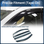 Set of 4 Window Deflectors for Toyota Sienna (2011–2020) Black Vent Visor